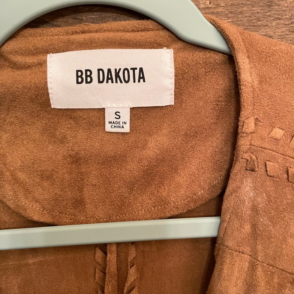 BB Dakota Women's Tan Suede Leather Jacket - Picture 2 of 6